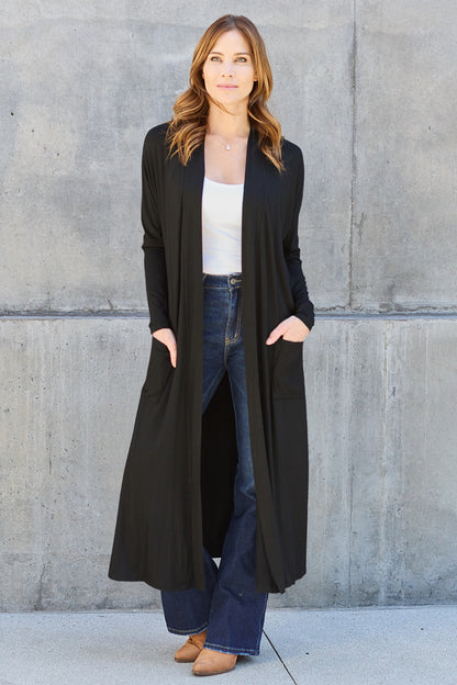 Basic Bae Full Size Open Front Long Sleeve Cover Up Black Apparel/Tops Basic Bae Memorial Day Sale Ship from USA TikTok Tops Trendsi USPS Walmart Walmart Apparel Trendsi https://www.cyberehub.com