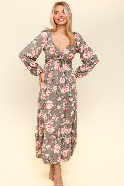 Haptics Twisted Detail Ruffled Hem Floral Dress with Side Pockets Apparel Apparel Haptics Ship from USA TikTok Trendsi Trendsi https://www.cyberehub.com