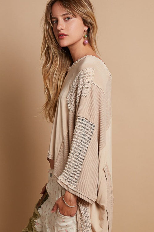 POL High-Low Contrast V-Neck Top Apparel Apparel POL Ship from USA TikTok Trendsi Trendsi https://www.cyberehub.com