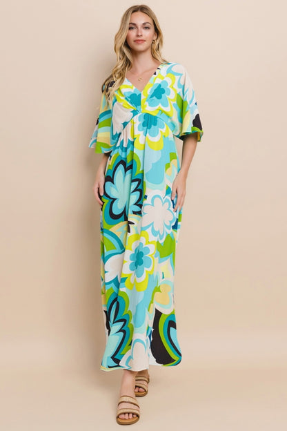ODDI Floral Printed Slit Maxi Dress Apparel/Dress Dress ODDI Ship from USA TikTok Trendsi USPS Walmart Walmart Apparel Trendsi https://www.cyberehub.com