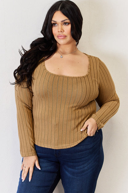 Basic Bae Full Size Ribbed Long Sleeve T-Shirt Apparel/Tops Basic Bae Ship from USA TikTok Tops Trendsi USPS Walmart Walmart Apparel Trendsi https://www.cyberehub.com