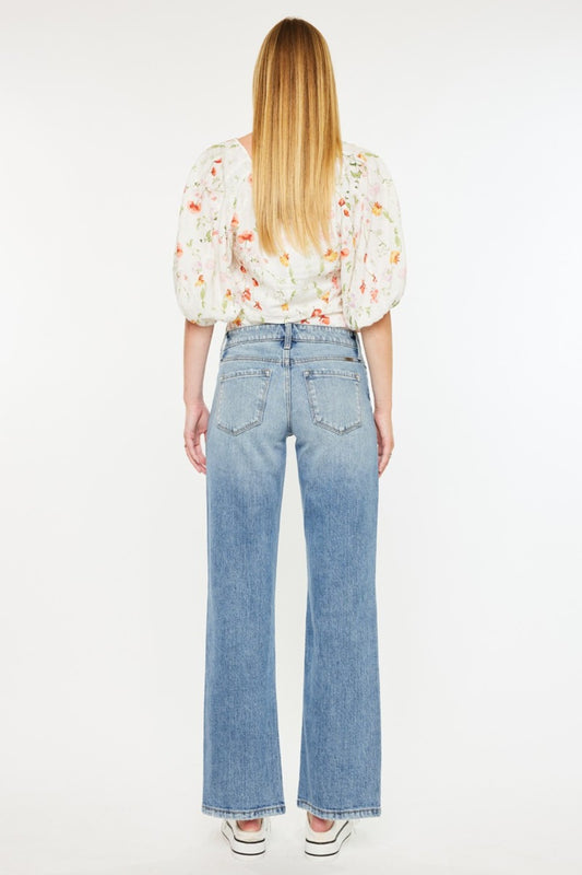 Kancan Mid Rise Frayed Hem Straight Jeans Bottoms Bottoms Clothing Kancan Pants Ship from USA Women Trendsi https://www.cyberehub.com