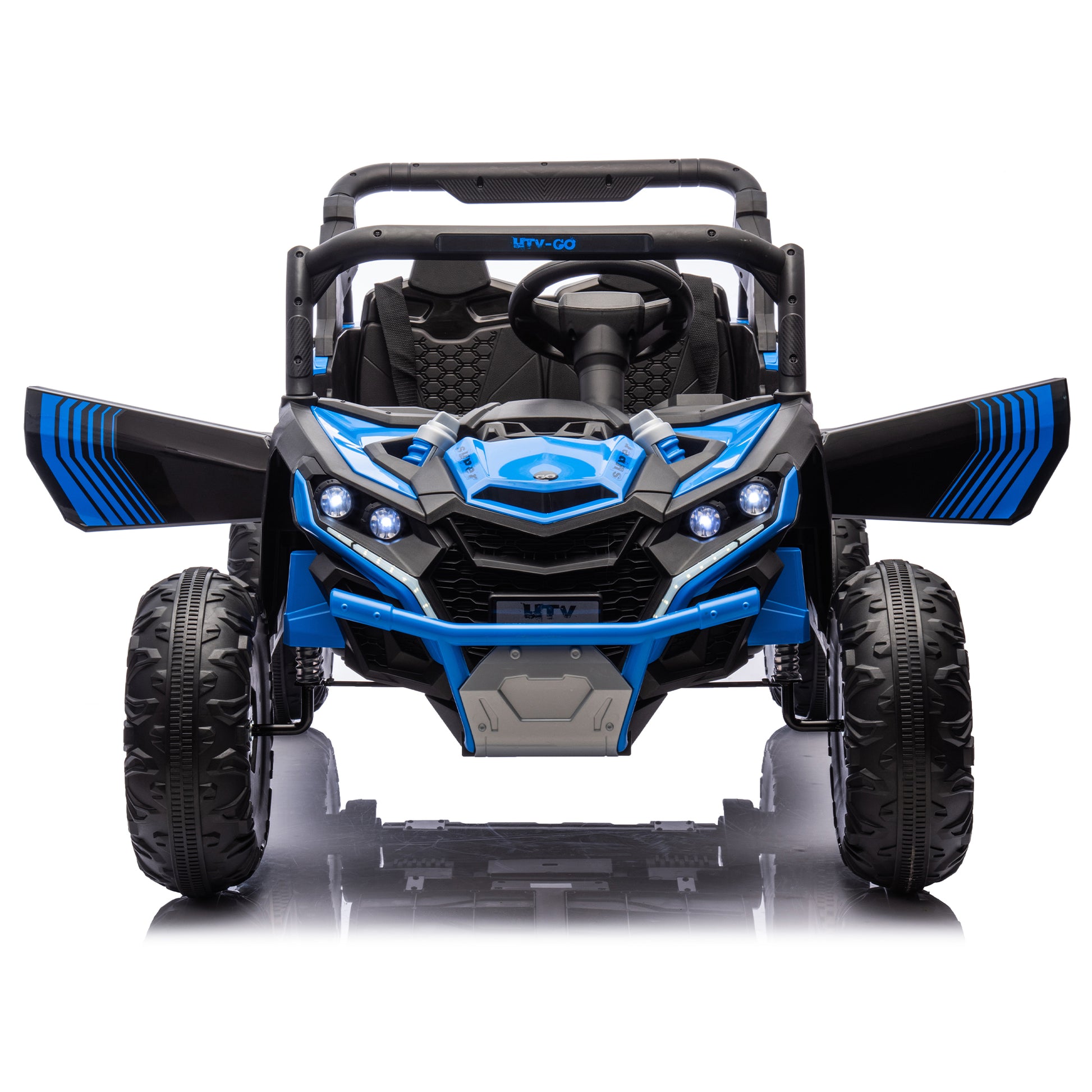24V Two-Seater Kids Ride On UTV W/Parents Remote Control,Four-Wheel Suspension,Slow Start,Large wheel design,Anti-collision bar,Storage space,Music,USB,Bluetooth,Volume control,LED lights for Kids 3+. Giga Kids Out of stock Toys Giga https://www.cyberehub.com