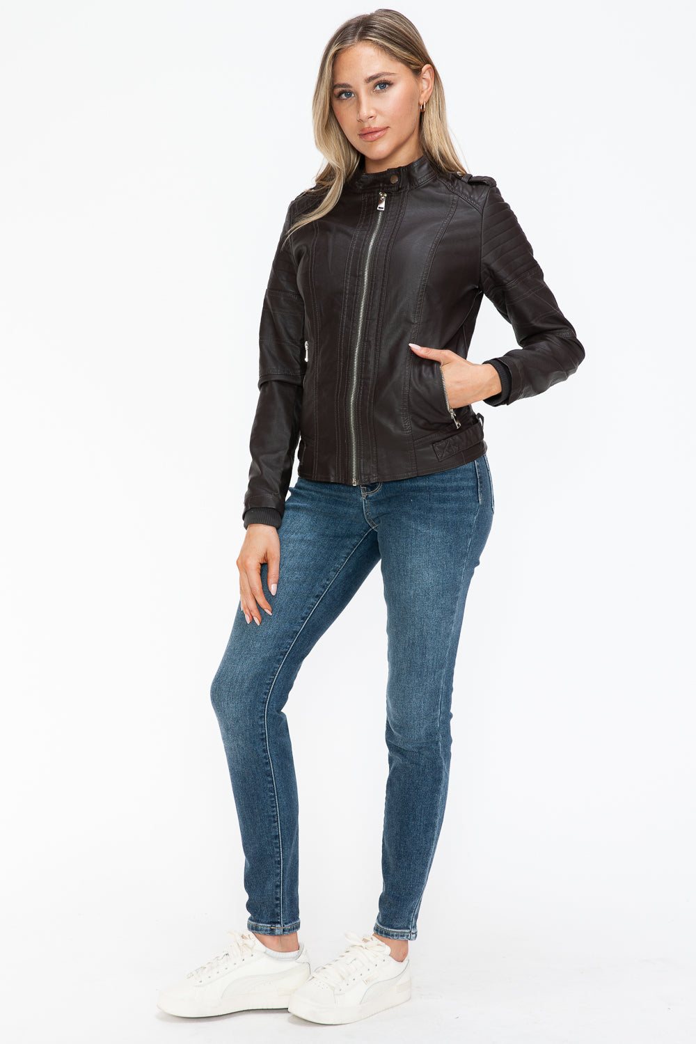 Snobbish PU Leather Biker Jacket with Side Zip Pockets Tops/Jackets/Sweaters Clothing Tops Ship from USA Snobbish TikTok Trendsi USPS Walmart Trendsi https://www.cyberehub.com
