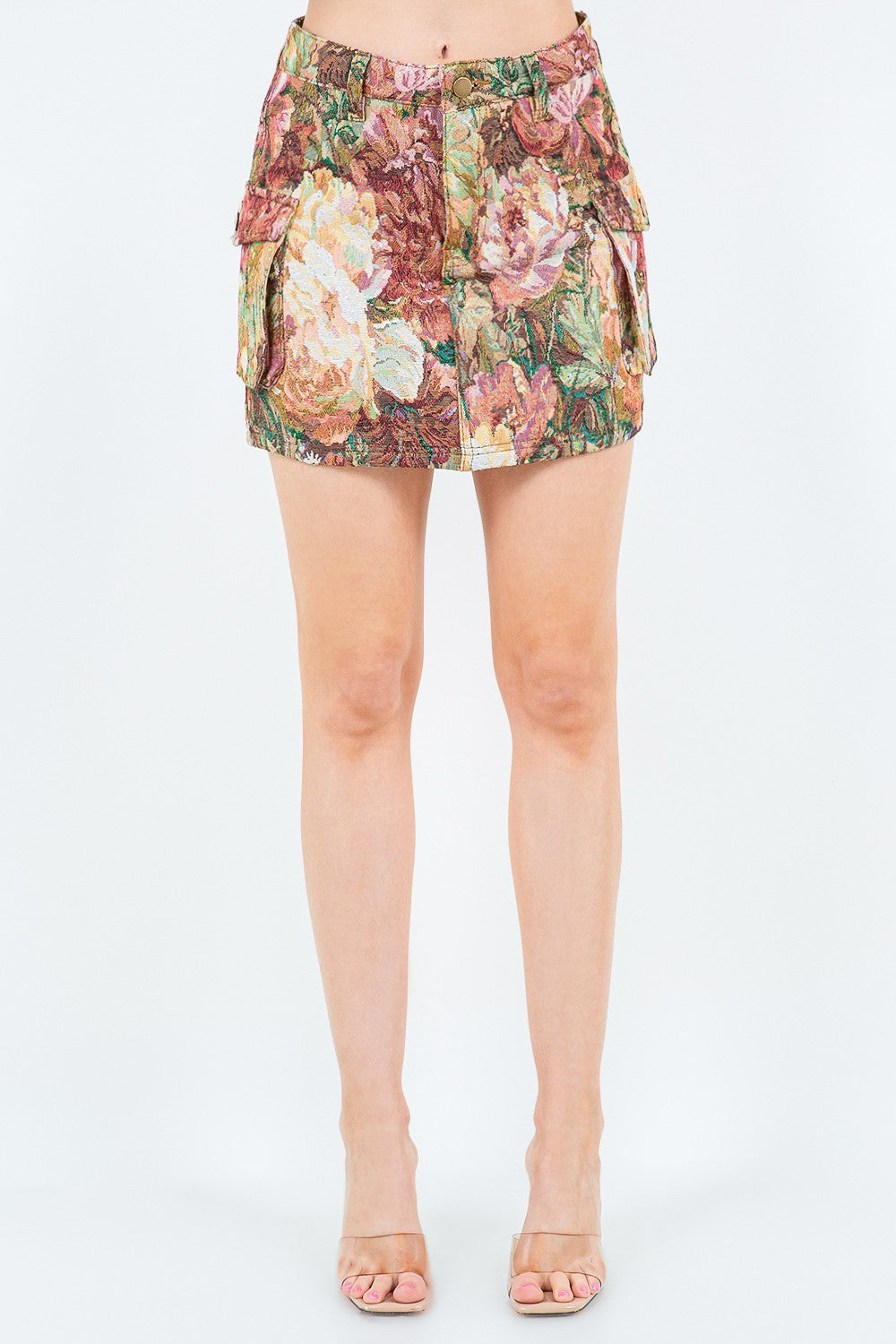 American Bazi Jacquard Weave Cargo Pocket Skirt Multi Bottoms American Bazi Bottoms Clothing Ship from USA Women Trendsi https://www.cyberehub.com