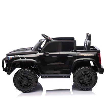 24V10A Two-seater Kids Ride On Electric Pickup, kids ride on toy W/parents remote control,4WD 800W motors,Two Safety belts,High Gate Safety Design,USB,Bluetooth, Speed 2.49-3.73MPH for kids aged 3+. Giga Kids Toys Giga https://www.cyberehub.com