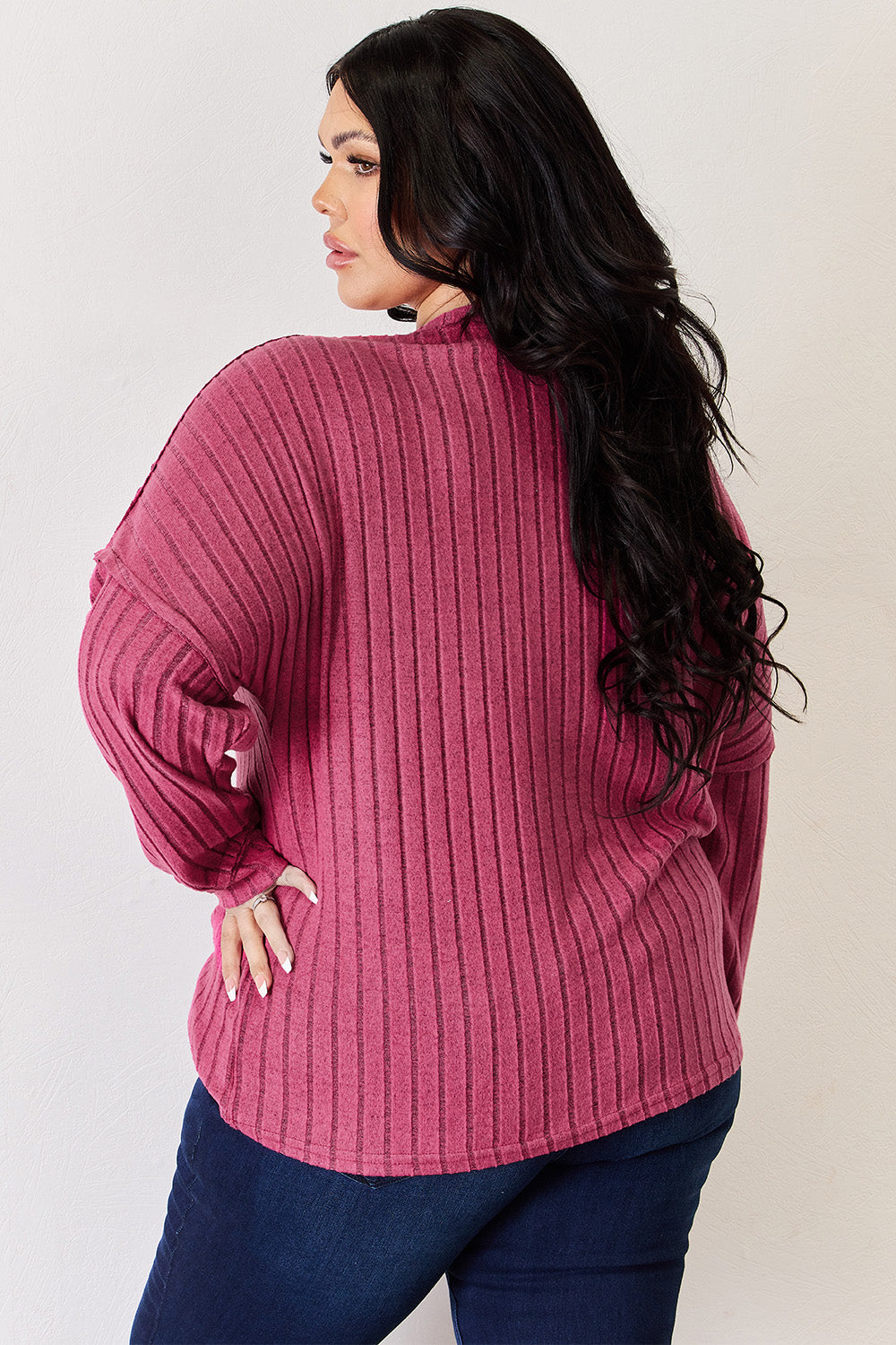 Basic Bae Full Size Ribbed Half Button Long Sleeve High-Low T-Shirt Apparel/Tops Basic Bae Ship from USA TikTok Tops Trendsi USPS Walmart Walmart Apparel Trendsi https://www.cyberehub.com