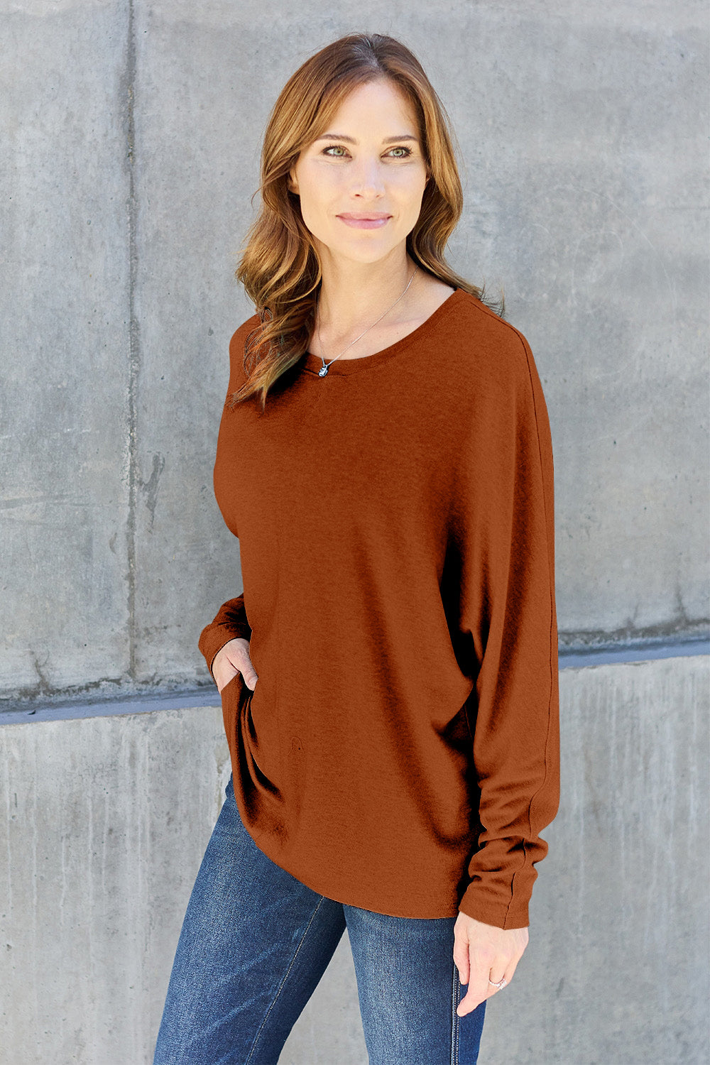 Double Take Full Size Round Neck Long Sleeve T-Shirt Apparel/Tops Double Take Outlets 2.20-3.30 Ship from USA TikTok Tops Trendsi USPS Walmart Walmart Apparel Trendsi https://www.cyberehub.com