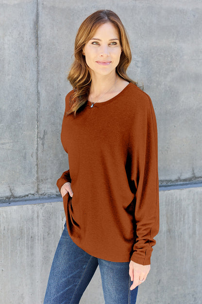Double Take Full Size Round Neck Long Sleeve T-Shirt Apparel/Tops Double Take Outlets 2.20-3.30 Ship from USA TikTok Tops Trendsi USPS Walmart Walmart Apparel Trendsi https://www.cyberehub.com
