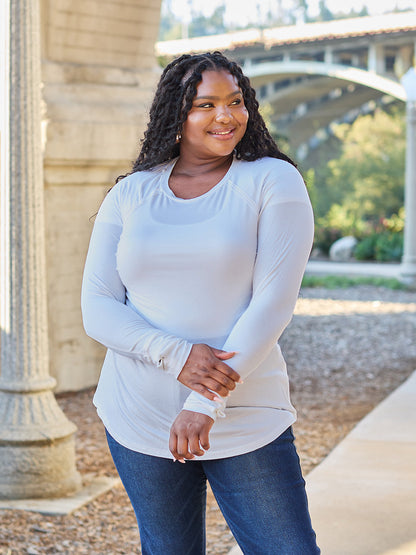 Basic Bae Full Size Round Neck Long Sleeve T-Shirt Apparel/Tops Basic Bae Ship from USA TikTok Tops Trendsi USPS Walmart Walmart Apparel Trendsi https://www.cyberehub.com
