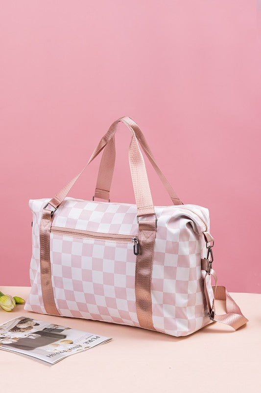 Zenana Checkered Multi-Pocket Travel Bag Apparel Apparel Ship from USA TikTok Trendsi Zenana Trendsi https://www.cyberehub.com