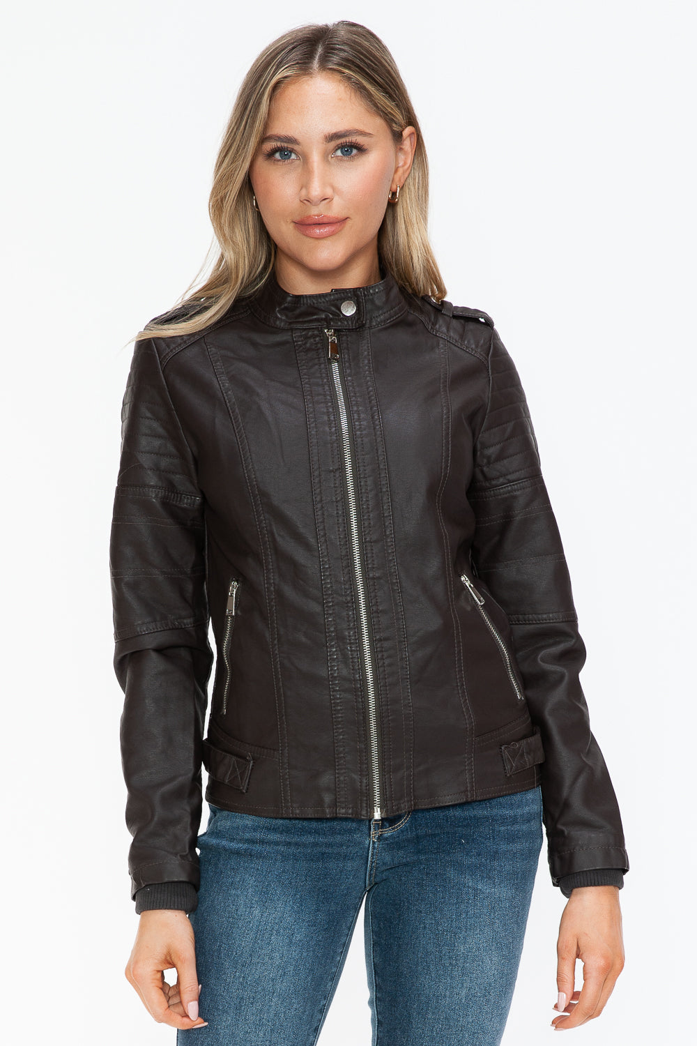 Snobbish PU Leather Biker Jacket with Side Zip Pockets Tops/Jackets/Sweaters Clothing Tops Ship from USA Snobbish TikTok Trendsi USPS Walmart Trendsi https://www.cyberehub.com