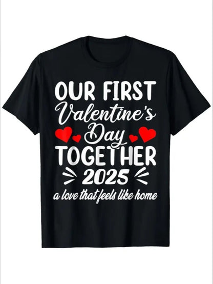 Love Valentine'S Day T-Shirt, Couple T-Shirt, Couple Christmas, Fashion Casual T-Shirt, Short-Sleeved T-Shirt Black Apparel/Shirt/Graphic Shirt SNULLO https://www.cyberehub.com