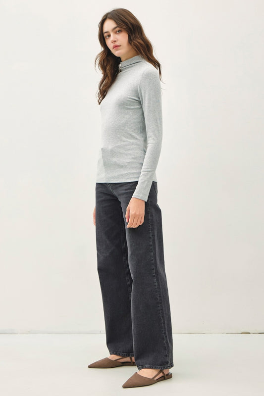 Be Cool Mock Neck Long Sleeve T-Shirt Apparel/Tops BE COOL Ship from USA TikTok Tops Trendsi USPS Walmart Walmart Apparel Trendsi https://www.cyberehub.com
