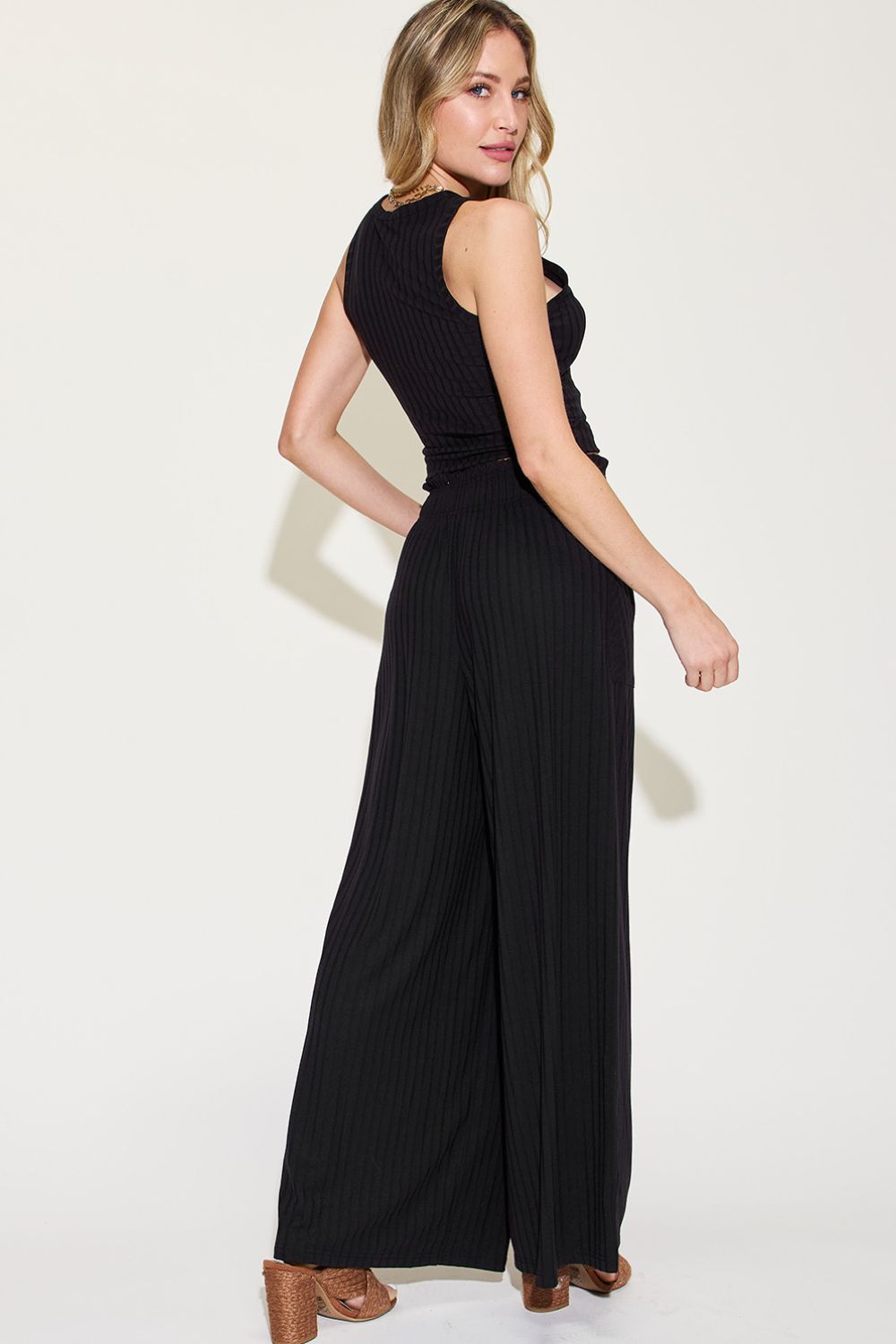 Basic Bae Full Size Ribbed Tank and Wide Leg Pants Set Apparel/Tops Basic Bae Ship from USA TikTok Tops Trendsi USPS Walmart Walmart Apparel Trendsi https://www.cyberehub.com