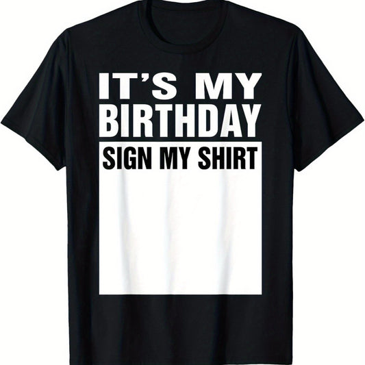 My Birthday Logo, My T-shirt, Gift T-shirt, Summer Comfortable Casual Short Sleeved T-shirt Apparel/Shirt/Graphic Shirt SNULLO https://www.cyberehub.com