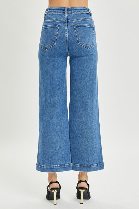 RISEN Full Size High Rise Wide Leg Jeans Bottoms Bottoms Clothing RISEN Ship from USA Women Trendsi https://www.cyberehub.com