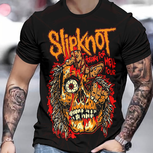 Men's 3D Printed Pattern T-shirt, Loose Fit, Polyester Material, Round Neck Design Apparel/Shirt/Graphic Shirt SNULLO https://www.cyberehub.com
