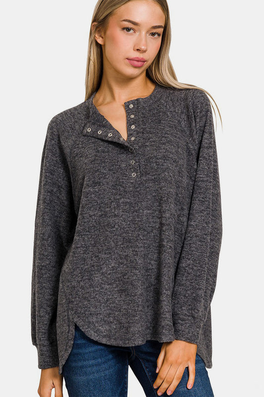 Zenana Full Size Brushed Melange Hacci High-Low Sweater Black Tops/Jackets/Sweaters Clothing Tops Ship from USA TikTok Trendsi USPS Walmart Zenana Trendsi https://www.cyberehub.com