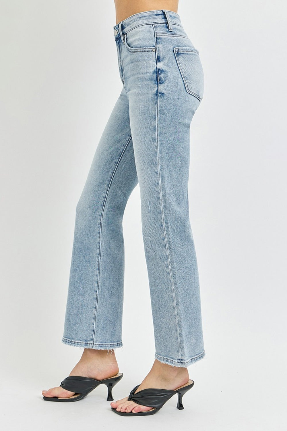 RISEN Full Size High Rise Ankle Flare Jeans Bottoms Bottoms Clothing RISEN Ship from USA Women Trendsi https://www.cyberehub.com