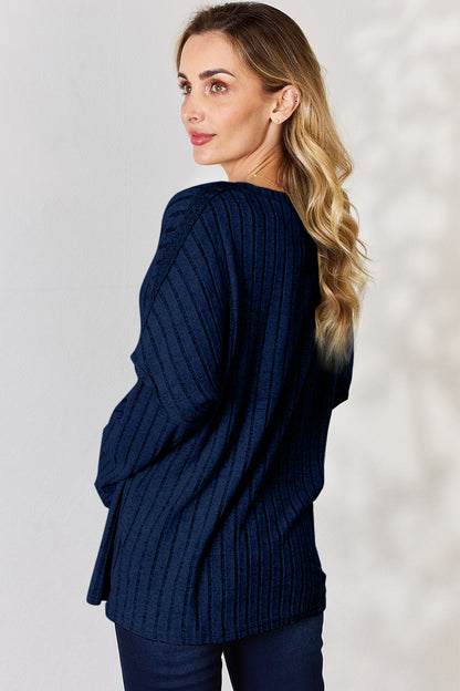 Basic Bae Full Size Ribbed Half Button Long Sleeve T-Shirt Apparel/Tops Basic Bae Ship from USA TikTok Tops Trendsi USPS Walmart Walmart Apparel Trendsi https://www.cyberehub.com