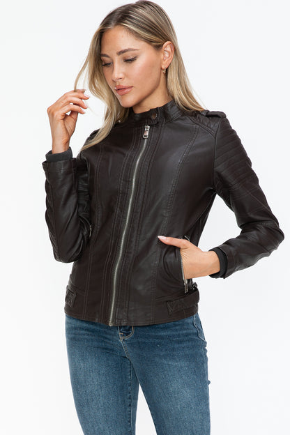Snobbish PU Leather Biker Jacket with Side Zip Pockets Tops/Jackets/Sweaters Clothing Tops Ship from USA Snobbish TikTok Trendsi USPS Walmart Trendsi https://www.cyberehub.com