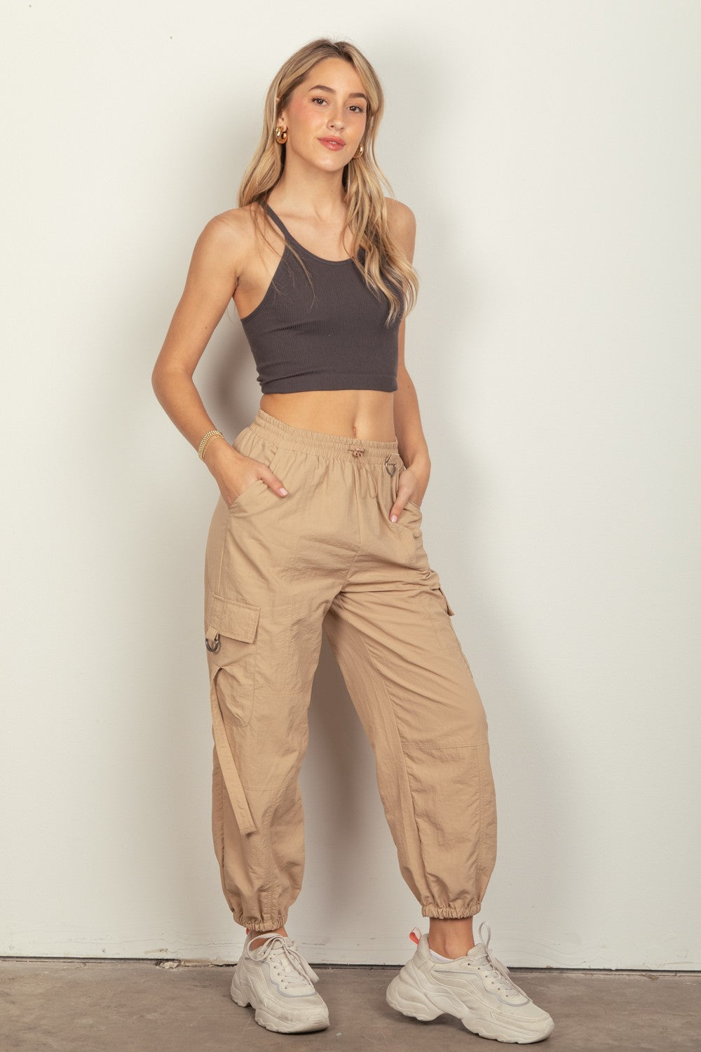VERY J Elastic Waist Woven Cargo Pants Bottoms Bottoms Clothing Ship from USA VERY J Women Trendsi https://www.cyberehub.com