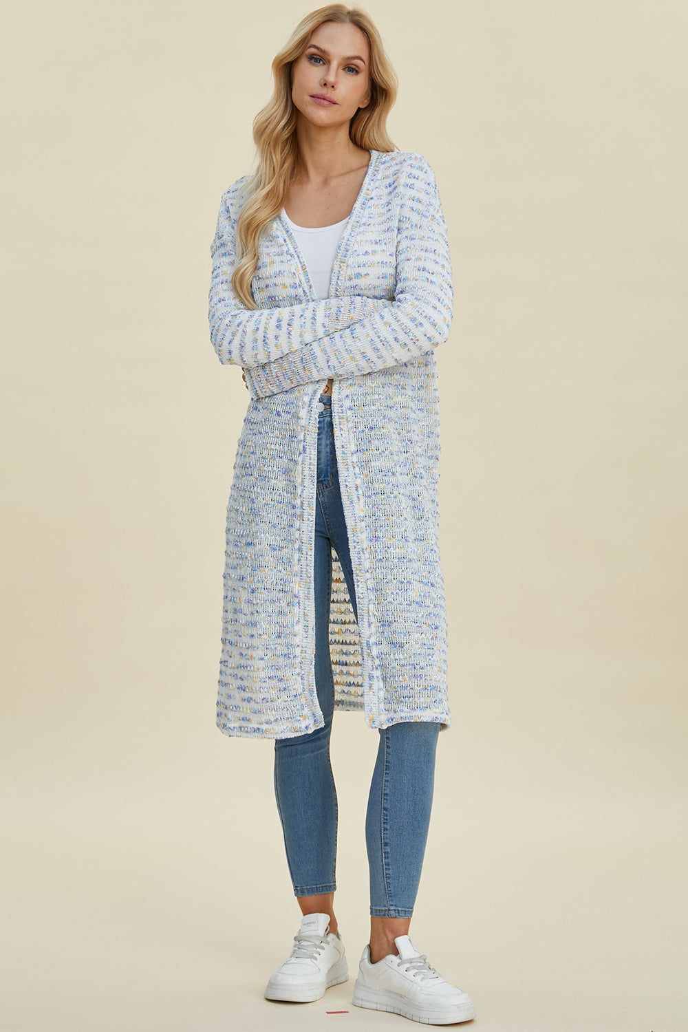 Double Take Full Size Open Front Longline Cardigan Shirt Apparel Clothing Tops Double Take Ship from USA Shirts USA Women Trendsi https://www.cyberehub.com