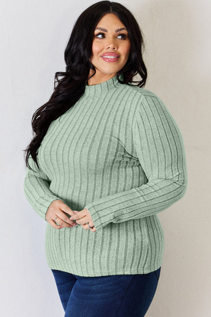 Basic Bae Full Size Ribbed Mock Neck Long Sleeve T-Shirt Apparel/Tops Basic Bae Ship from USA TikTok Tops Trendsi USPS Walmart Walmart Apparel Trendsi https://www.cyberehub.com