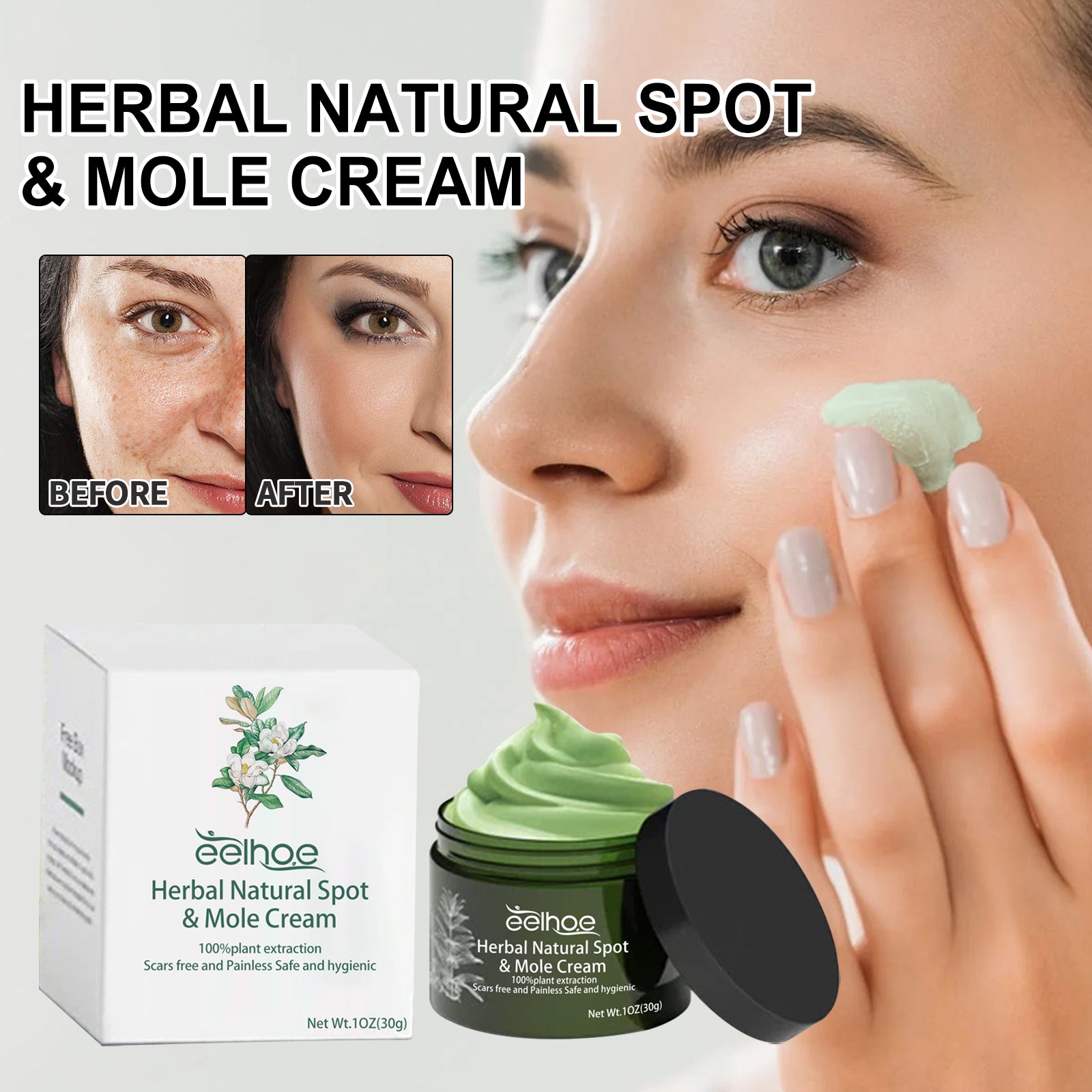 Herbal Natural Spot & Mole Cream, Blemishes Hydrating Whitening Brightening Cream Health Eprolo https://www.cyberehub.com