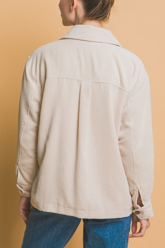 Love Tree Corduroy Button Up Jacket with Sherpa Inside Tops/Jackets/Sweaters Clothing Tops LOVE TREE Ship from USA TikTok Trendsi USPS Walmart Trendsi https://www.cyberehub.com