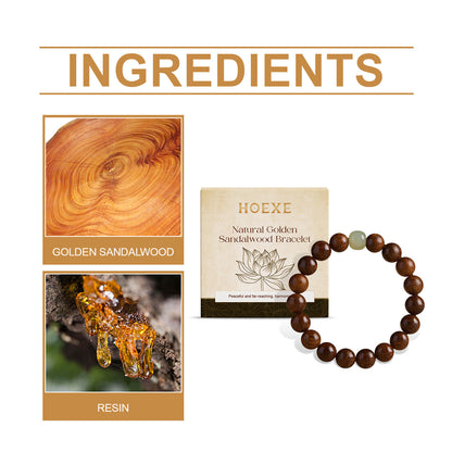 Gold Wire Sandalwood Bead String New Chinese Style Simple Minority Sense Ancient Style Style Play Decorative Bracelet HOEXE eprolo https://www.cyberehub.com