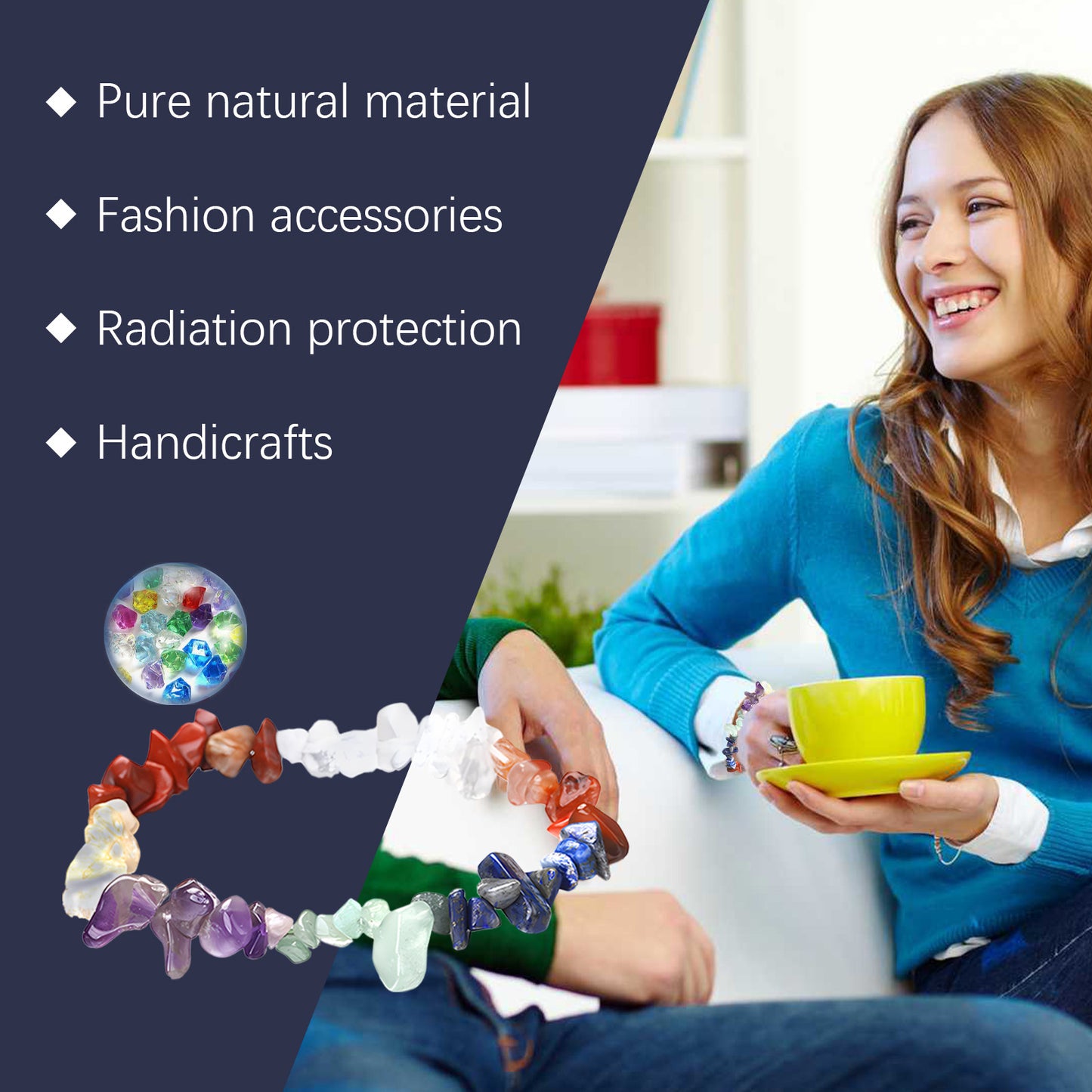 Seven-Color Bracelet Seven-Color Simple Jewelry Stone Bead Wheel Yoga Beaded Bracelet HOEXE eprolo https://www.cyberehub.com