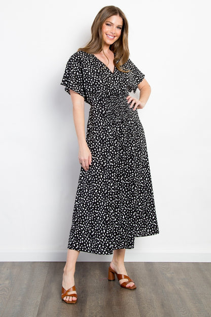 Be Stage Full Size Printed Smocked Waist Dress Apparel/Dress BE Stage Dress Ship from USA TikTok Trendsi USPS Walmart Walmart Apparel Trendsi https://www.cyberehub.com