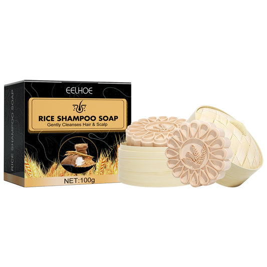 Rice Anti-Slip Shampoo Soap, Moisturizes Scalp Cleans Hair Repairs Damaged Hair And Strengthens Hair Shampoo Soap default title Health Eprolo https://www.cyberehub.com