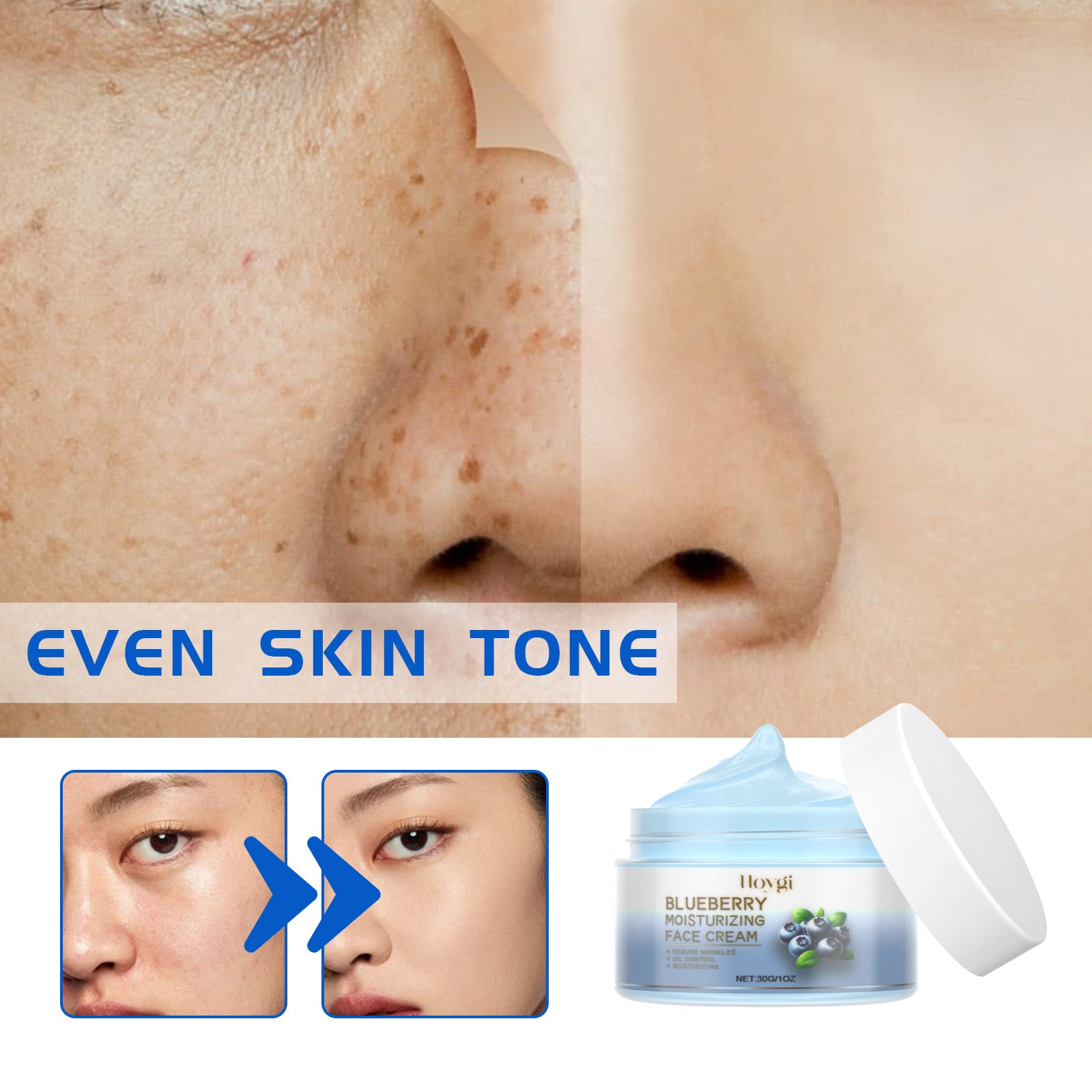 HOYGI Blueberry Facial Care Facial Skin Deep Cleansing Anti-Wrinkle Skin Care Essence Beauty Brightening Cream Health & Beauty Health Eprolo https://www.cyberehub.com