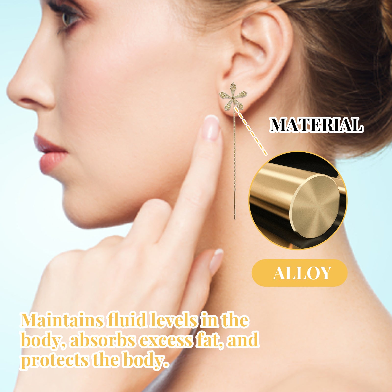 Sweet Crystal Flower Long Earrings, Ear Acupoint Earrings Niche Fashion Small Fresh And Cute Earrings HOEXE eprolo https://www.cyberehub.com