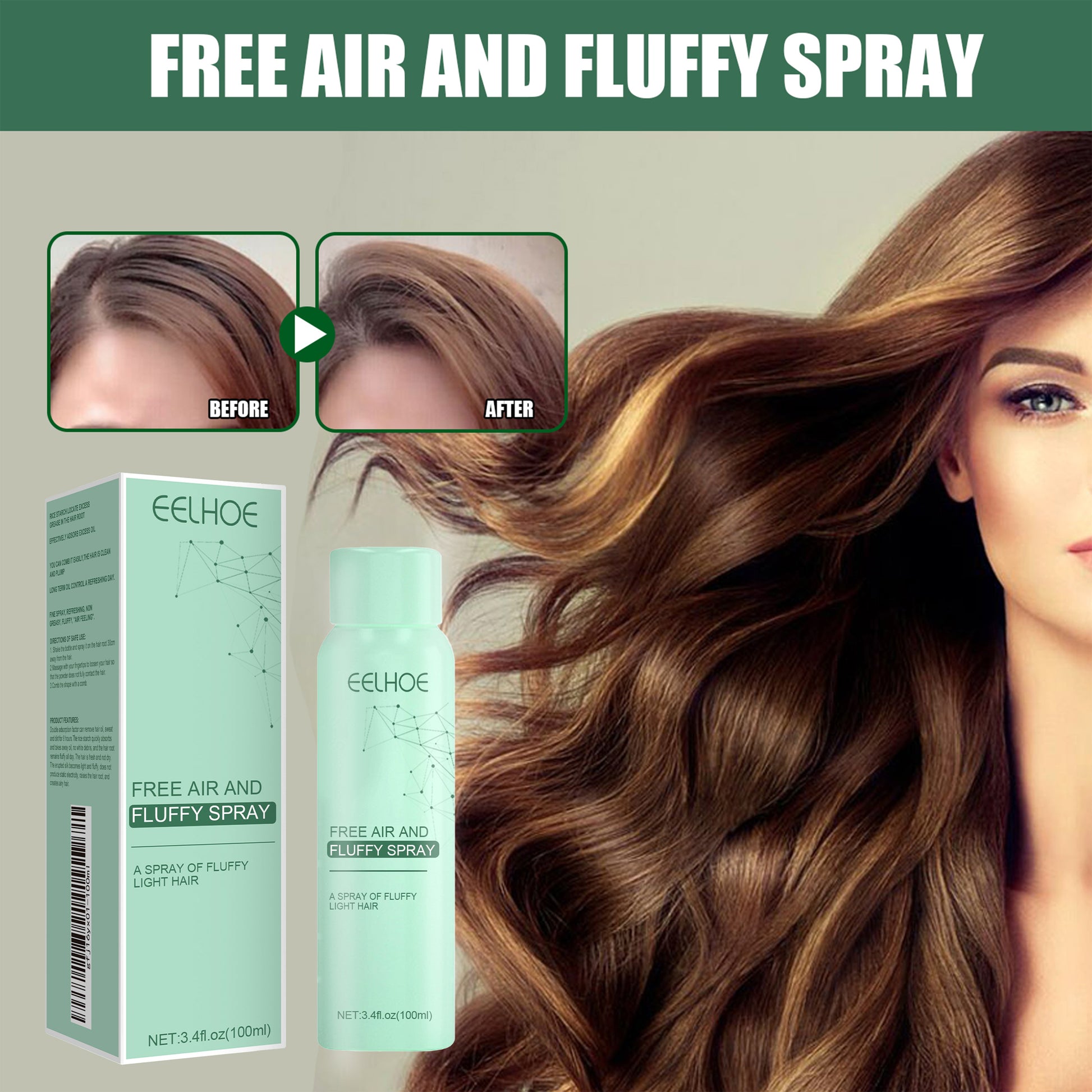 No-Wash Dry Hair Spray, Air Fluffiness Remove Oil Dry And Cool Shampoo-free Dry Hair Agent Health Eprolo https://www.cyberehub.com