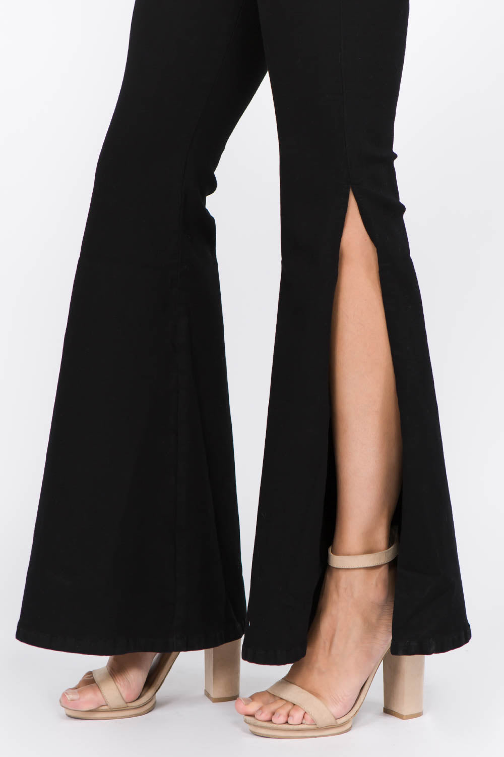 American Bazi Side Slit Flare Jeans Bottoms American Bazi Bottoms Clothing Ship from USA Women Trendsi https://www.cyberehub.com