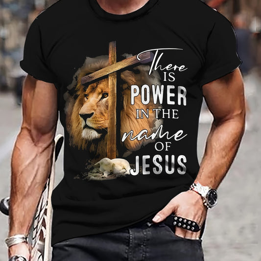 Men's Lion Print T-shirt, Casual Short Sleeved Round Neck T-shirt, Men's Outdoor T-shirt Apparel/Shirt/Graphic Shirt SNULLO https://www.cyberehub.com