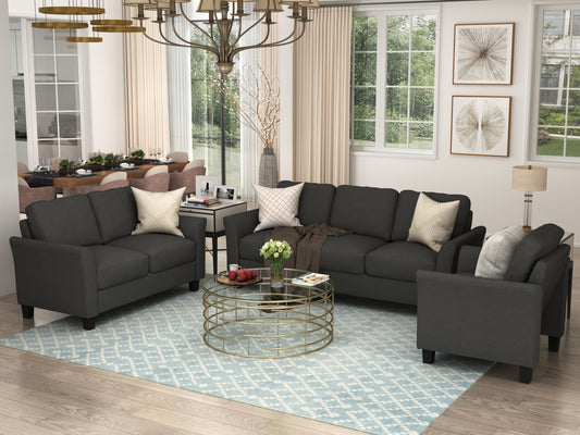 U_STYLE Polyester-blend 3 Pieces Sofa Set Giga GNJ Home Home & Garden Sofa Walmart Giga https://www.cyberehub.com