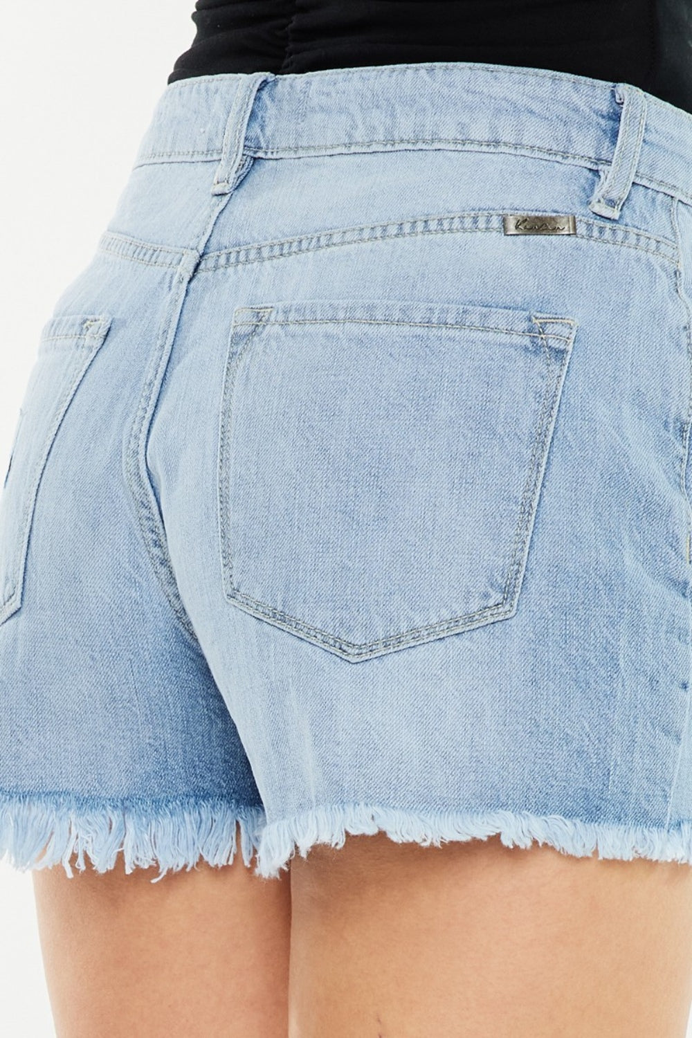 Kancan Raw Hem Distressed High Waist Denim Shorts Bottoms Bottoms Clothing Kancan Ship from USA Women Trendsi https://www.cyberehub.com