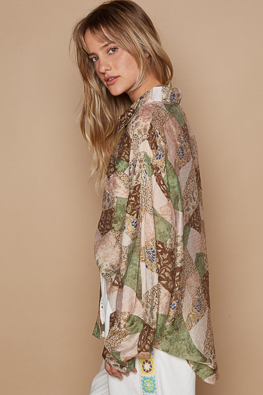 POL Button-Down Long Sleeve Printed Shirt Apparel/Tops POL Ship from USA TikTok Tops Trendsi USPS Walmart Walmart Apparel Trendsi https://www.cyberehub.com