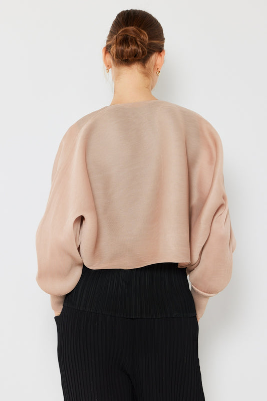 Marina West Swim Rib Pleated Puff Sleeve Bolero Cardigan Shirt Apparel Clothing Tops Marina West Swim Ship from USA Shirts USA Women Trendsi https://www.cyberehub.com