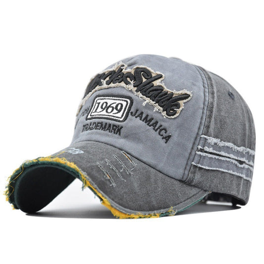 Ripped Retro Duck Tongue Stitching Letters Baseball Hat Apparel/Hat CJ Hat Ship From China CJ https://www.cyberehub.com