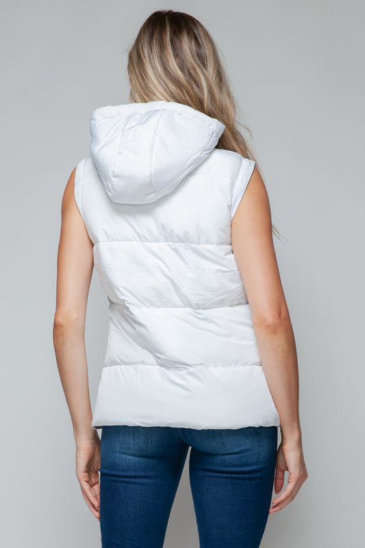 Snobbish Snap and Zip Closure Hooded Vest Shirt Apparel Clothing Tops Ship from USA Shirts Snobbish USA Women Trendsi https://www.cyberehub.com