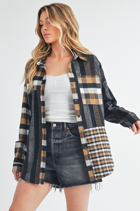 Aem+Co Curved Hem Plaid Button Up Shirt Apparel/Tops Aemi+Co Ship from USA TikTok Tops Trendsi USPS Walmart Walmart Apparel Trendsi https://www.cyberehub.com
