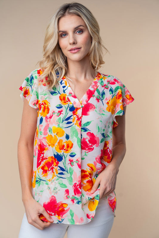 White Birch Full Size Short Sleeve Floral Woven Top White Multi Apparel/Tops Ship from USA TikTok Tops Trendsi USPS Walmart Walmart Apparel White Birch Trendsi https://www.cyberehub.com