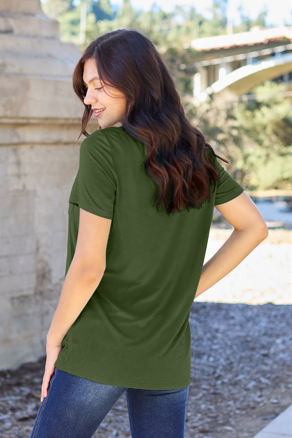 Basic Bae Full Size V-Neck Short Sleeve T-Shirt Apparel/Tops Basic Bae Ship from USA TikTok Tops Trendsi USPS Walmart Walmart Apparel Trendsi https://www.cyberehub.com