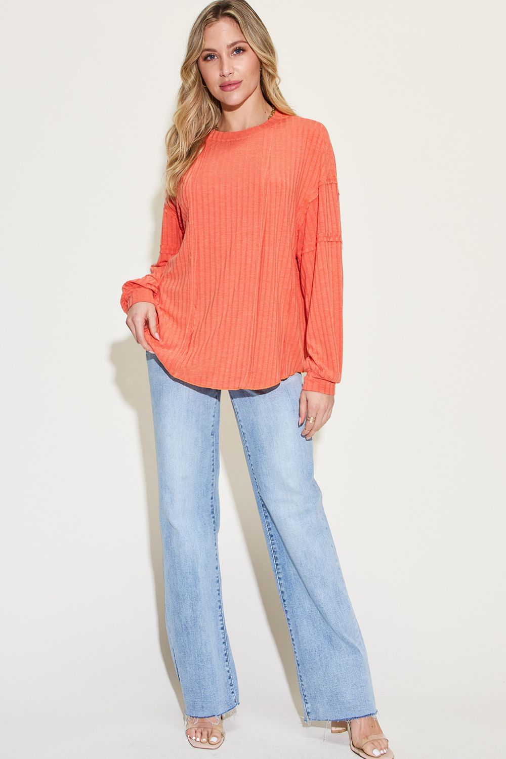 Basic Bae Full Size Ribbed Round Neck Long Sleeve T-Shirt Apparel/Tops Basic Bae Ship from USA TikTok Tops Trendsi USPS Walmart Walmart Apparel Trendsi https://www.cyberehub.com